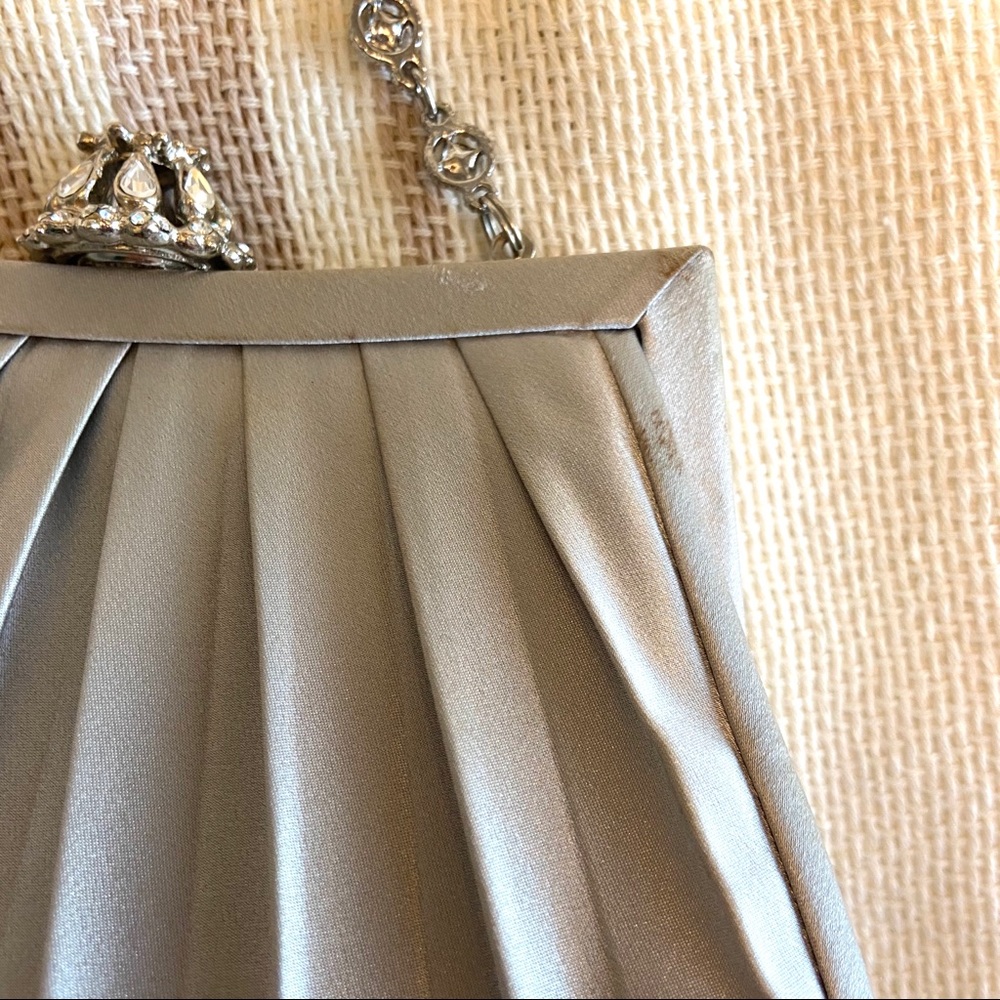 Nordstrom Satin Silver Clutch - Picture 8 of 8
